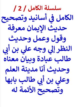 كتاب الكامل في أسانيد وتصحيح حديث أنا مدينة العلم وعلي بابها وتصحيح الأئمة له